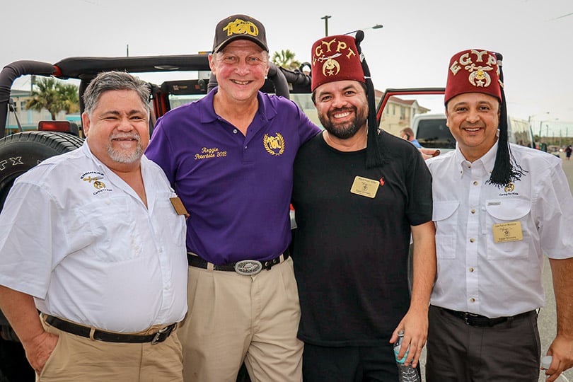 Members of Shriners International sharing a moment of fellowship